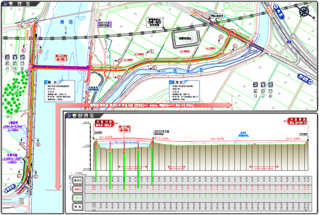 ▲ 간성읍 봉호리~거진읍 송죽리 구간 평면도. ⓒ고성군