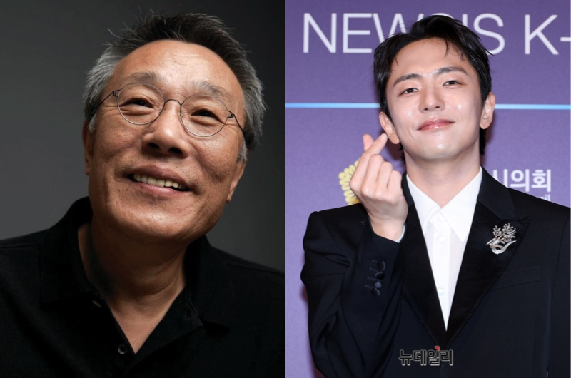 ▲ 황석영 소설가(왼쪽)와 박천휴 작가ⓒ문체부·뉴데일리 DB