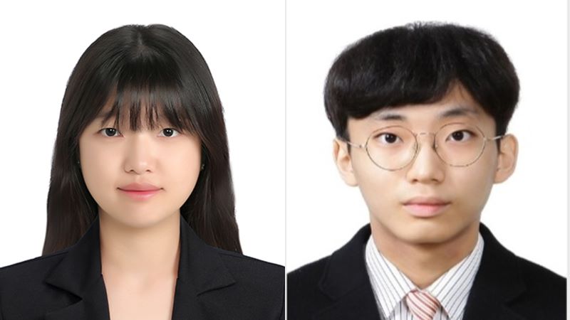 ▲ 한국세라믹학회 2025년도 추계학술대회에서 KCerS 우수발표상을 수상한 한기대 이가연(왼쪽) 학생과 양송포스터 부문 우수상을 수상한 최우석 학생.ⓒ한기대