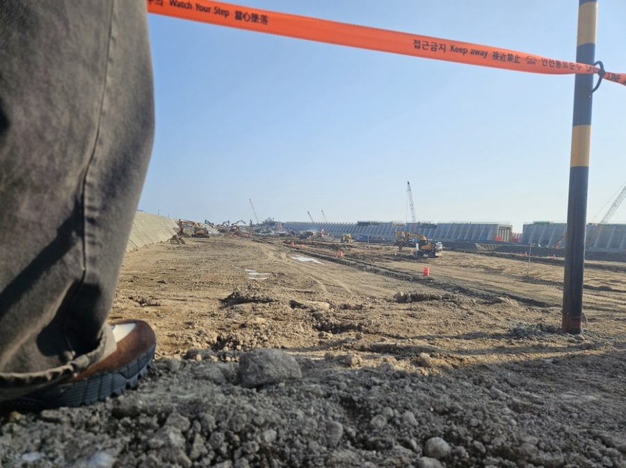 ▲ 지난 6일 울릉공항 활주로 공사 현장 모습 ⓒ임준환 기자