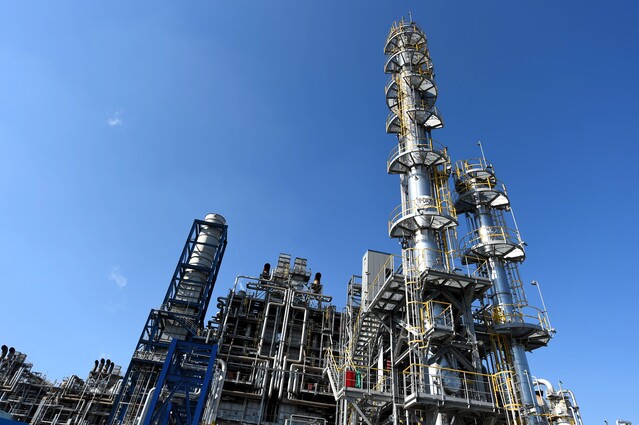 ▲ 한화토탈에너지스 탄소 포집 파일럿 설비. ⓒ한화토탈에너지스