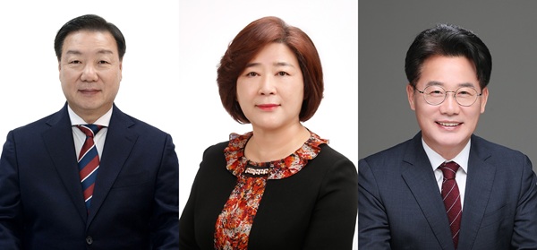 ▲ 왼쪽부터 이병철·안경자·이제경 의원.ⓒ대전시의회