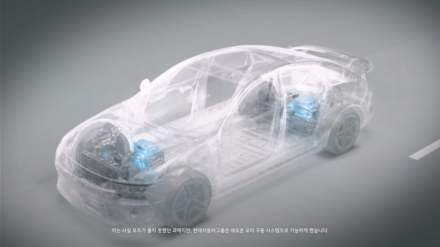 ▲ 2-스테이지 모터시스템 영상 캡쳐. ⓒ현대차그룹