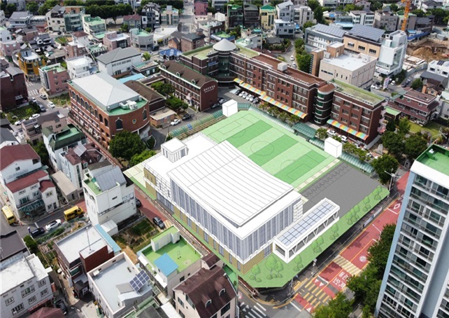 ▲ 계룡 엄사초등학교 학교복합시설 조감도.ⓒ충남도교육청