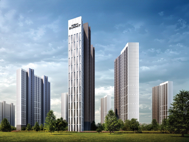 ▲ 라이트웨이브 콘셉트 디자인을 적용한 공동주택 투시도.ⓒ호반건설