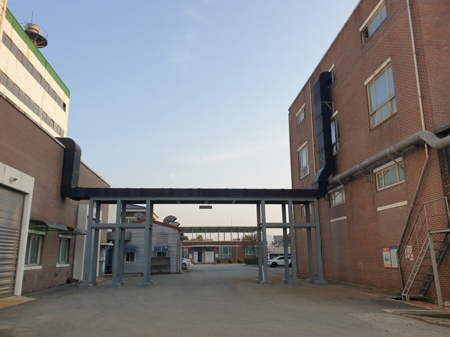 ▲ 옥산면 청주공공하수처리시설 내 소각 연소 방식의 악취 처리 설비.ⓒ청주시