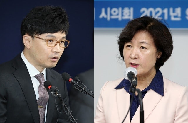 ▲ 한동훈 전 국민의힘 대표와 추미애 더불어민주당 의원. ⓒ연합뉴스