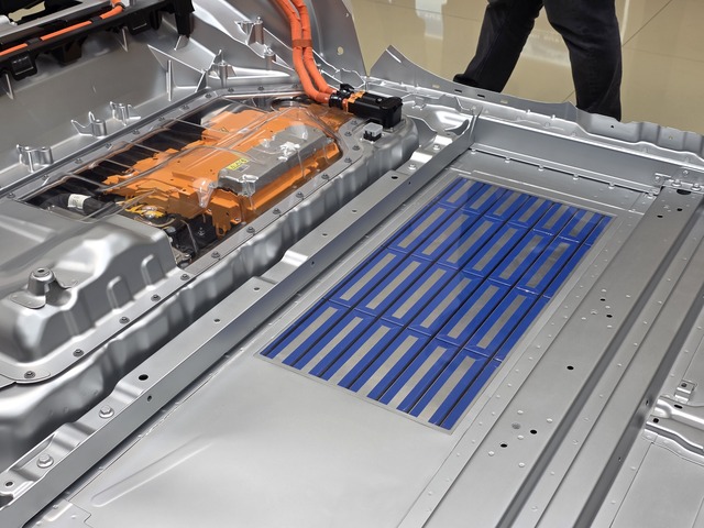 ▲ 샤오미 전기차에 탑재된 배터리.ⓒ이가영 기자