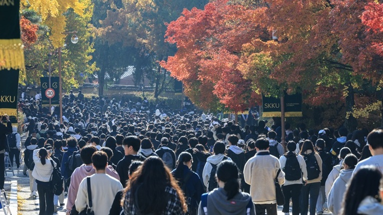 ▲ 과거 수시모집 논술 당일 모습.ⓒ성균관대