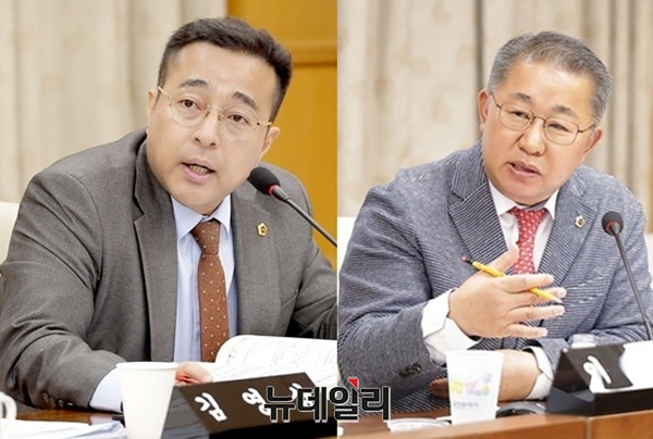 ▲ 왼쪽부터 김영삼. 이한영 의원.ⓒ김경태 기자