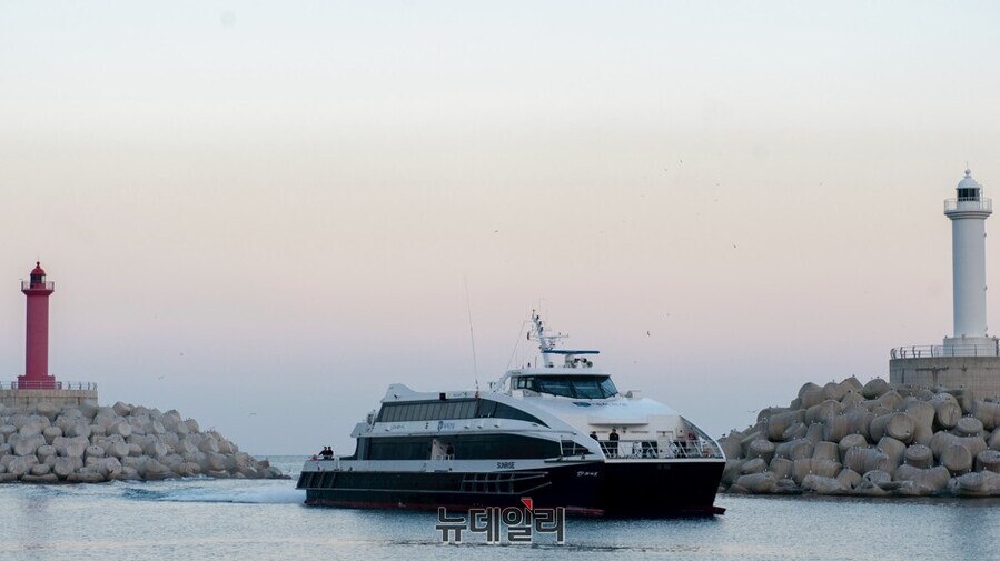 ▲ 대저해운의 썬라이즈호 전경ⓒ뉴데일리DB