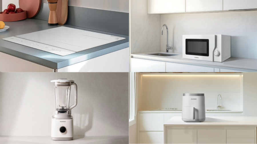 ▲ 쿠쿠 미식컬렉션 인덕션레인지, 전자레인지, 에어프라이어, 블렌더(좌측 상단부터 시계방향) ⓒ쿠쿠