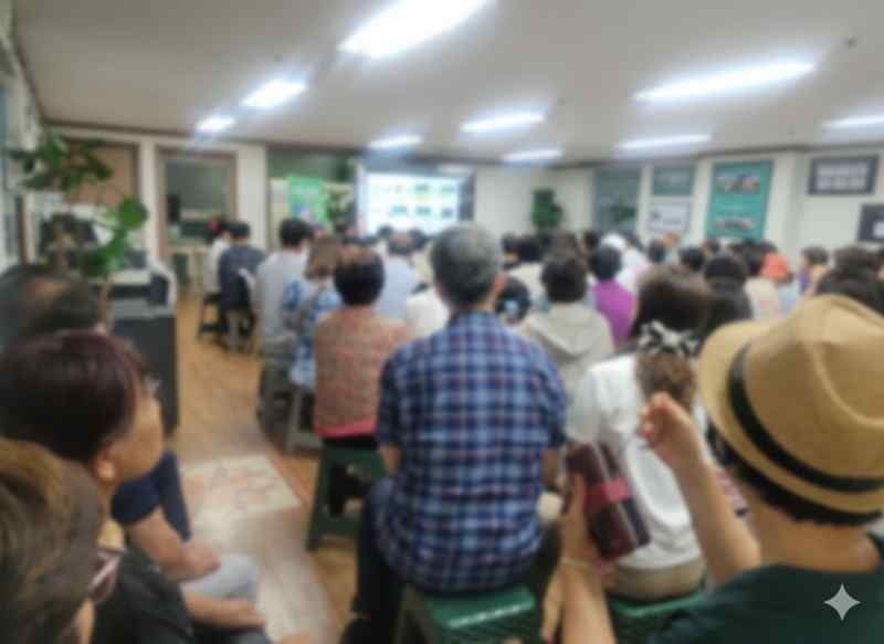 ▲ 불법투자금을 모은 일당들이 서울의 한 빌딩 사무실에서 사업설명회를 하고 있다. ⓒ인천경찰청 제공