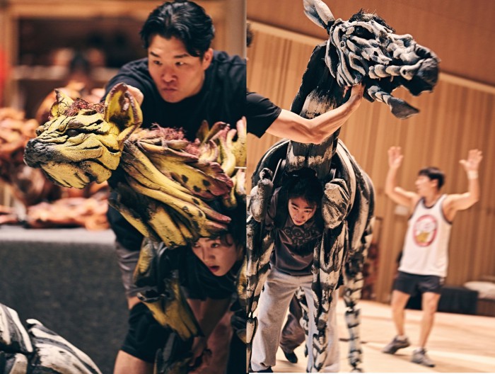 ▲ '라이프 오브 파이' 퍼펫 연습 현장.ⓒ에스앤코