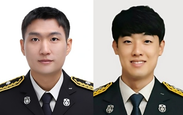 ▲ 왼쪽부터, 이원규.강병주 소방위.ⓒ대전시