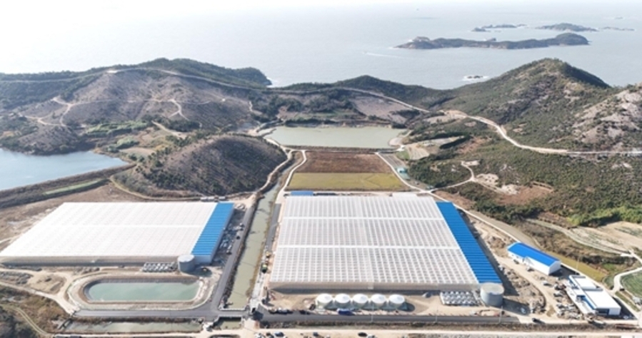 ▲ 신안 지역특화 임대형 스마트팜(항공사진)ⓒ한국농어촌공사 전남지역본부 제공