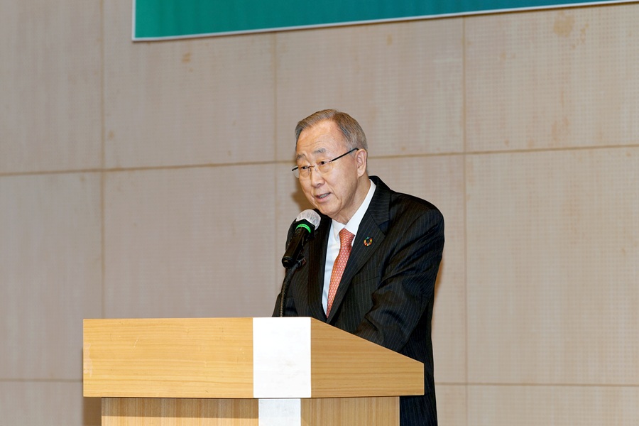 ▲ 특강하는 반기문 전 UN 사무총장.ⓒ국민대