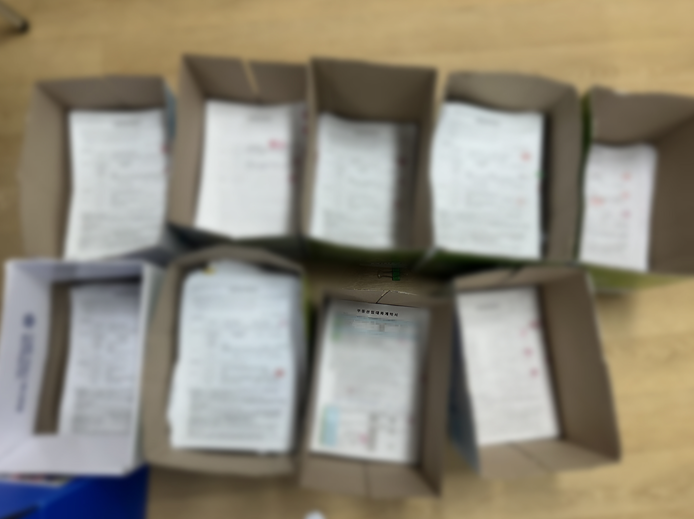 ▲ 경찰이 압수한 임대차보증계약서.ⓒ부산경찰청