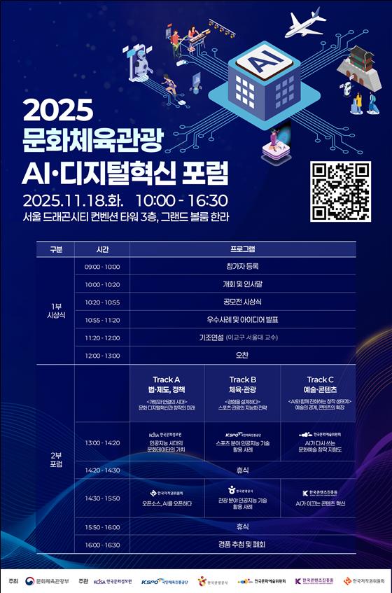 ▲ '2025 문화체육관광 AI·디지털혁신 포럼' 포스터.ⓒ문체부