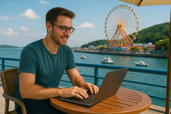 ▲ 디지털 기기를 활용해 장소 제약 없이 근무하는 지구촌 사람들을 지칭하는  '디지털노마드'. 이들이 창출하는 경제 가치는 7870억 달러(1155조 원)에 달한다. ⓒSNS 캡쳐