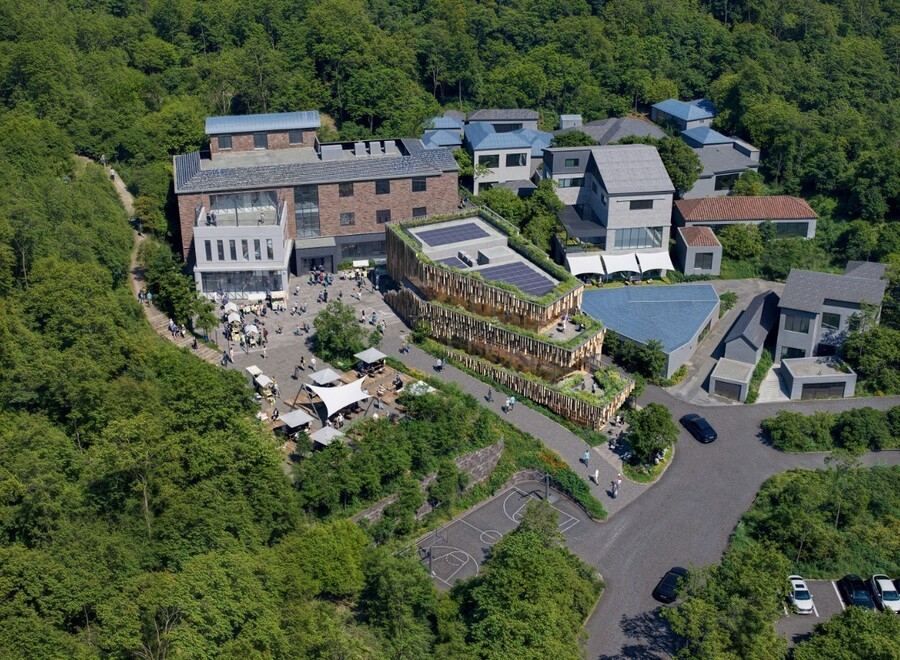 ▲ 대구 수성구 진밭골 목재친화도시 목재커뮤니티센터 건립공사설계공모 당선작 선정 조감도.ⓒ수성구