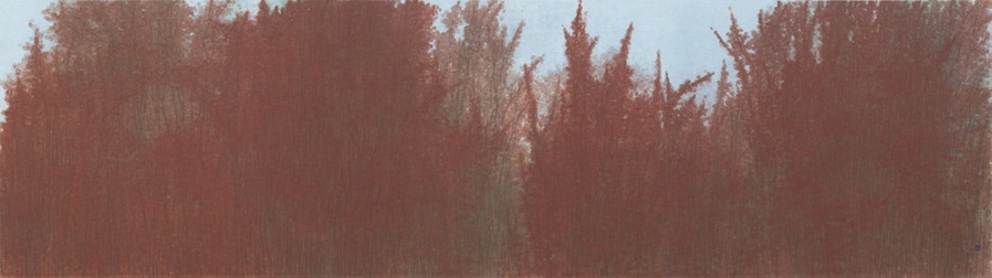 ▲ Landscape. 61x217㎝ korean paper. stone powder 2025.ⓒ세종대