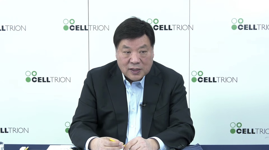 ▲ 서정진 셀트리온 회장이 19일 온라인 기자간담회에서 발언하고 있다. ⓒ유튜브캡처