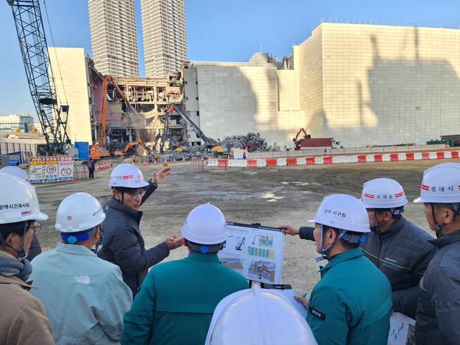 ▲ 서구, 건축물 해체공사장 긴급 점검 실시ⓒ광주시 서구청 제공