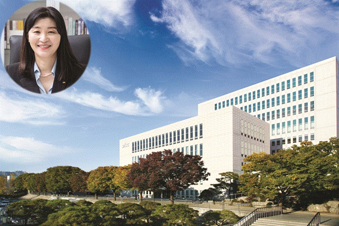 ▲ 서울사이버대학교 전경. 좌측 상단은 이은주 총장.ⓒ서울사이버대