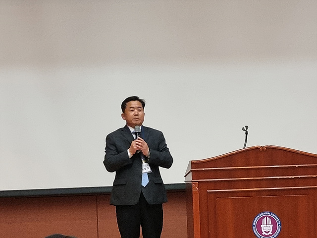 ▲ ⓒ2025 지식재산 사이버보안 포럼 개회사 송철규 단장, 김종성 기자