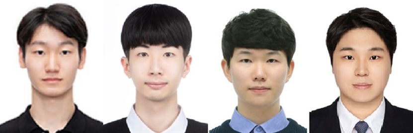 ▲ 왼쪽부터 변우현 석박통합과정생, 장혁재 석사과정생, 허수빈 석사과정생, 한준희 석박통합과정생.ⓒ중앙대