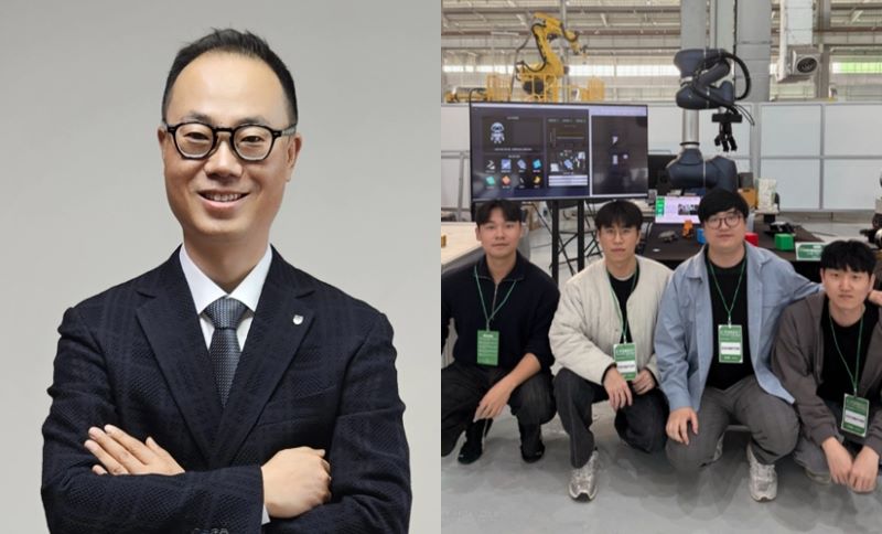 ▲ 한기대 컴퓨터공학부 김원태 교수와 연구팀.ⓒ한기대