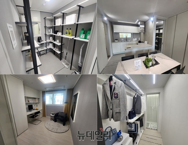 ▲ 66㎡ 알파룸(왼쪽 위부터 시계방향)과 주방, 드레스룸, 침실2. ⓒ박정환 기자