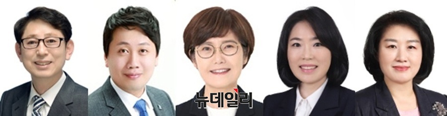 ▲ 왼쪽부터 박영준 위원장, 최규·신혜영·최진연·정인화 위원.ⓒ김경태 기자