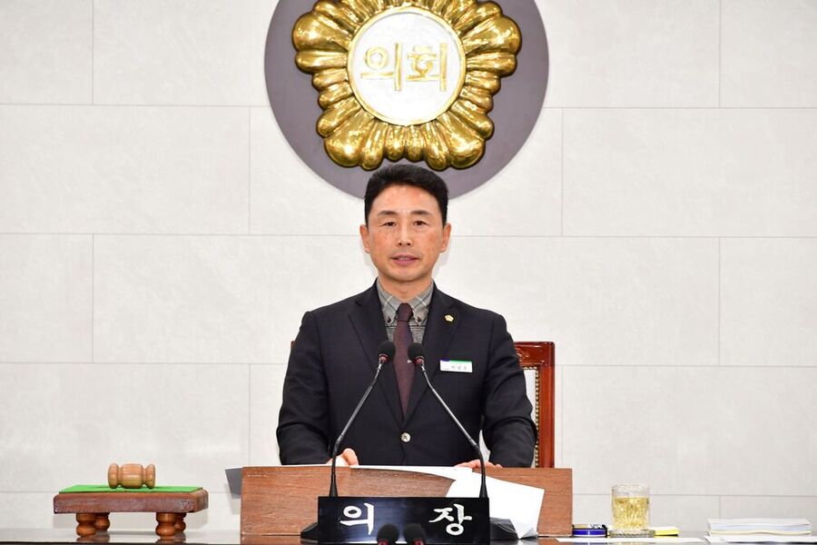 ▲ 함평군의회, 제307회 함평군의회 제2차 정례회 개회_이남오 함평군의회 의장 ⓒ함평군의회 제공