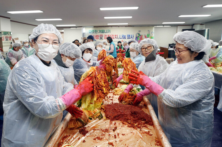 ▲ 2024년 두암3동 김장 행사 모습ⓒ광주시 북구청 제공