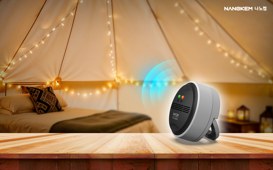 ▲ 귀뚜라미그룹 나노켐이 ‘세이프온 일산화탄소 경보기 스탠드형’을 출시했다. ⓒ귀뚜라미