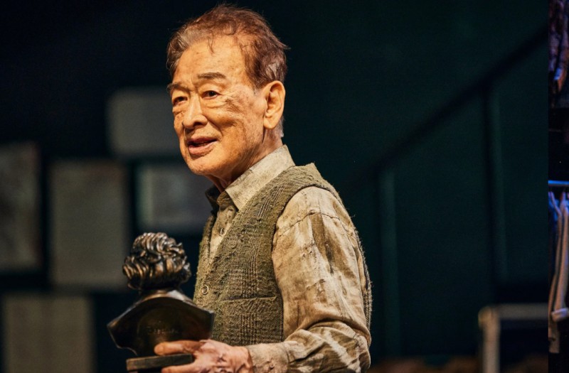 ▲ 故 이순재의 마지막 연극 작품인 '고도를 기다리며를 기다리며' 공연 사진.ⓒ파크컴퍼니