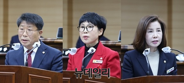 ▲ 왼쪽부터  조덕연, 장소미, 민병희의원. ⓒ김경태 기자