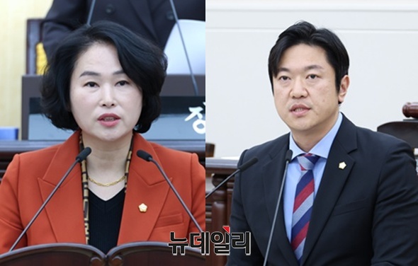 ▲ 김영희·박철용 의원이 25일 제290회 정례회 제1차 본회의 5분 자유발언을 하고 있다. ⓒ김경태 기자