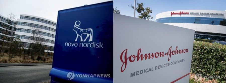 ▲ 노보노디스크(왼쪽)와 존슨앤드존슨. ⓒ연합뉴스