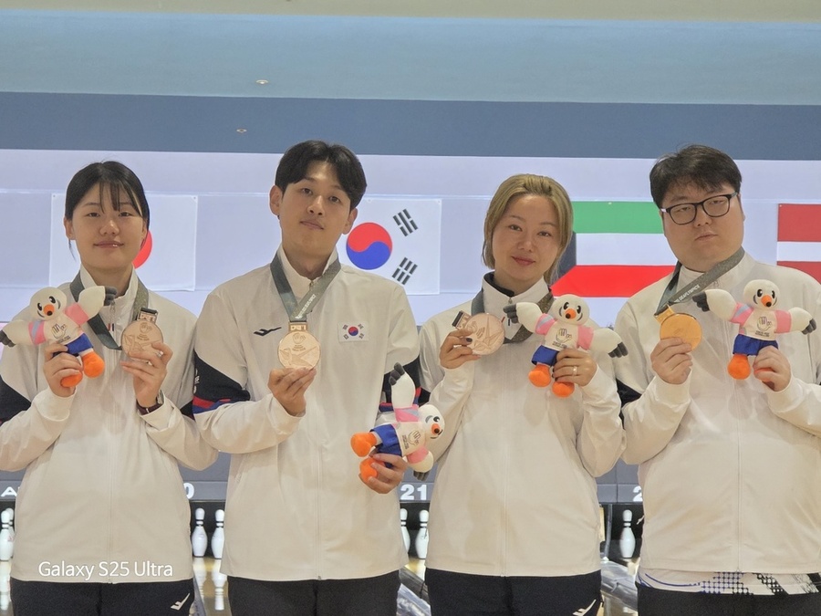 ▲ 볼링 혼성 단체 동메달ⓒ광주광역시장애인체육회 제공