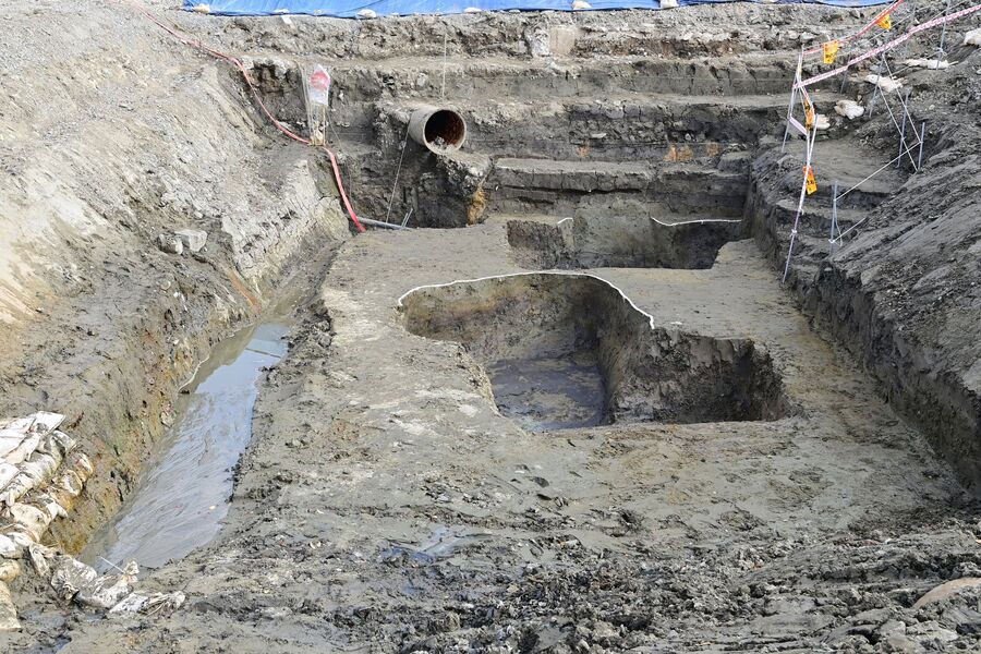 ▲ 진주성 대사지 발굴 현장ⓒ진주시