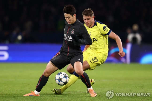 ▲ 이강인이 교체 출전한 PSG가 토트넘을 5-3으로 완파했다.ⓒ연합뉴스 제공