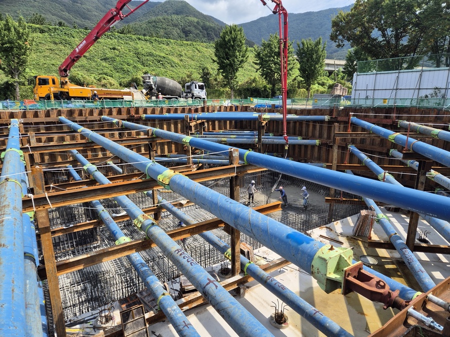 ▲ 청도화양 공공하수처리장 증설사업 현장사진.ⓒ청도군