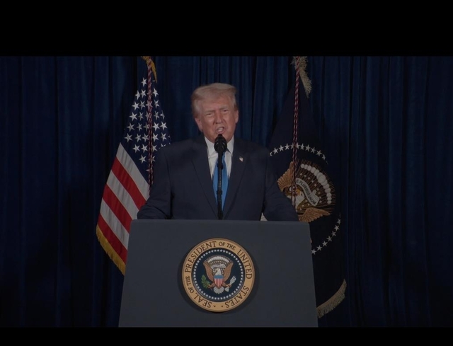 ▲ 도널드 트럼프 미국 대통령의 주방위군 피살 관련 대국민 영상 메시지. 출처=도널드 트럼프 트루스소셜 갈무리ⓒ연합뉴스