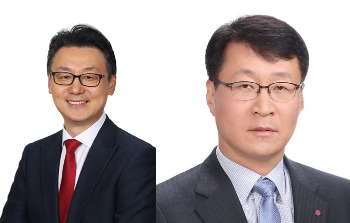▲ 은석현 LG전자 VS사업본부장 사장(왼쪽)과 이재성 LG전자 ES사업본부장 사장ⓒLG전자