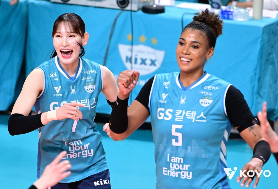 ▲ 실바의 28득점을 앞세운 GS칼텍스가 정관장을 3-0으로 무너뜨렸다.ⓒKOVO 제공