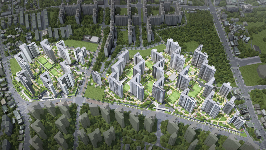 ▲ 사모2구역 주택이 사라지는 자리에 2029년 새로운 대규모 단지가 들어설 예정이라는 조감도는 이곳의 다음 장면을 조용히 예고한다. ⓒ청주 사무2구역재개발정비조합