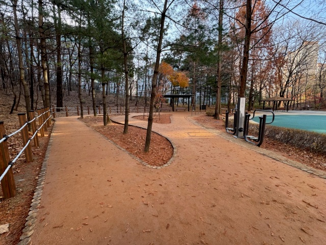 ▲ 새롭게 단장한 용인시 기흥구 보정동 '큰솔근린공원 맨발길' 전경. ⓒ용인시 제공